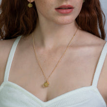 Load image into Gallery viewer, Recycled Glass Yellow Diamond Zodiac Birthstone Necklace (April)
