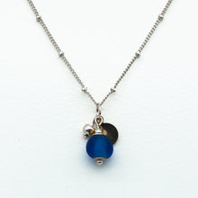 Load image into Gallery viewer, Recycled Glass Sapphire Zodiac Birthstone Necklace (September)
