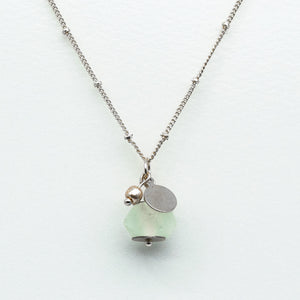 Recycled Glass Diamond Zodiac Birthstone Necklace (April)
