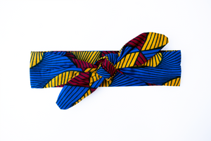 Wired headband - Red Yellow Blue Swirl