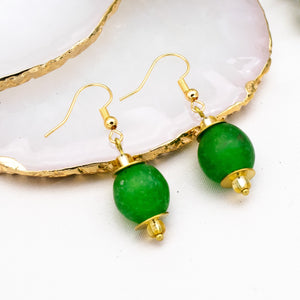 (Wholesale) Swing earring - Fern Green