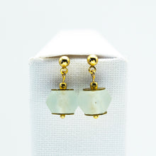 Load image into Gallery viewer, Recycled Glass Diamond Zodiac Birthstone Earrings (April) (Silver or Gold)
